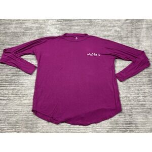 Ace Alaska Shirt Womens Medium‎ Purple Long Sleeve Rayon Blend